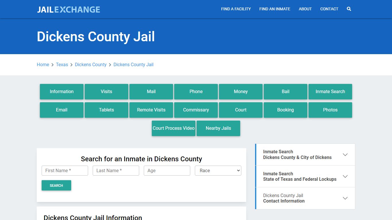 Dickens County Jail Roster Lookup, TX, Inmate Search